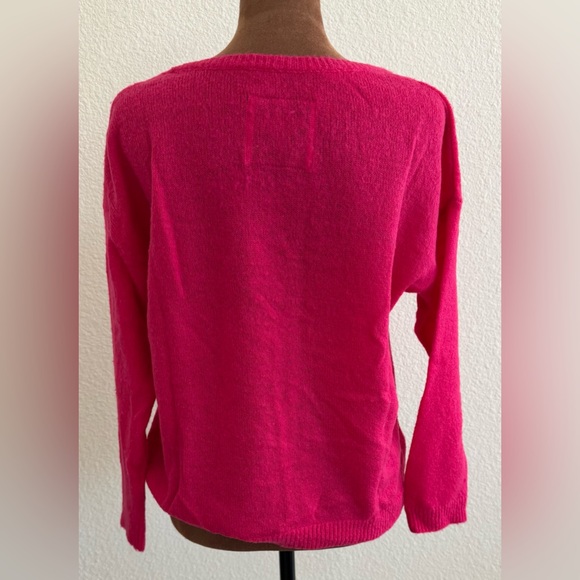 Abercrombie & Fitch Crop Pink Sweater with Moose Logo. Size L - Picture 2 of 6
